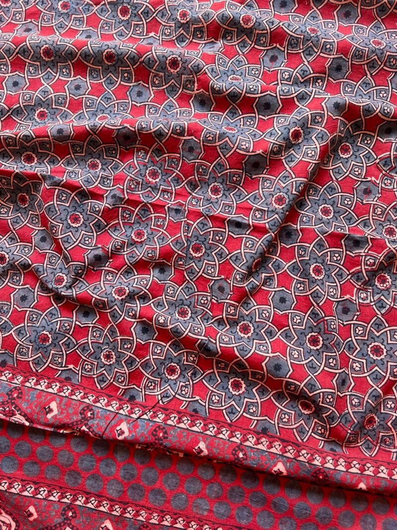 Ajrakh Handblock Printed Unstitched Suit - Image 5