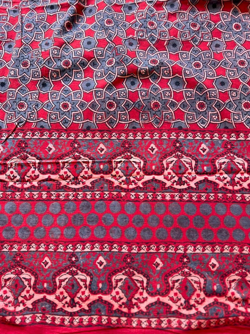 Ajrakh Handblock Printed Unstitched Suit - Image 3