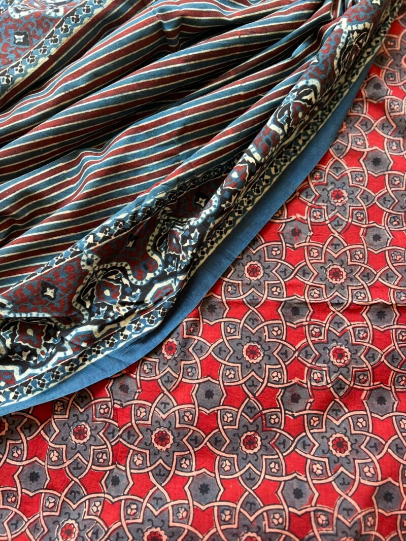 Ajrakh Handblock Printed Unstitched Suit - Image 7