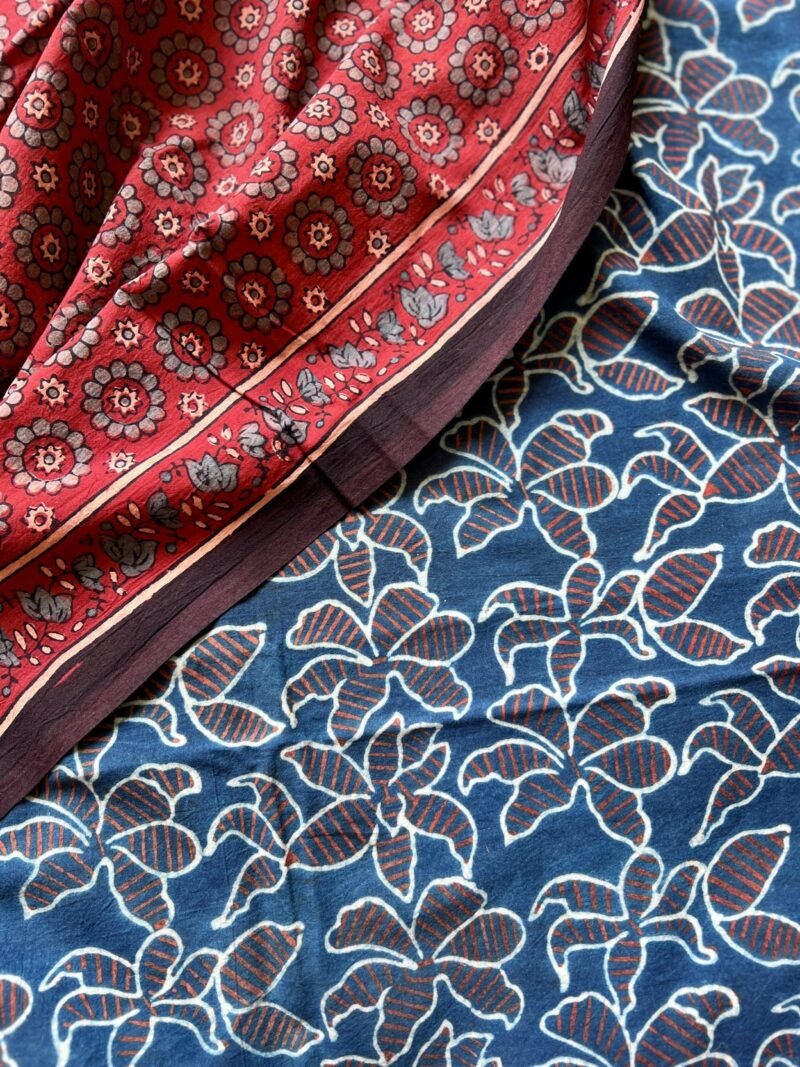 Ajrakh Handblock Printed Unstitched Suit - Image 5