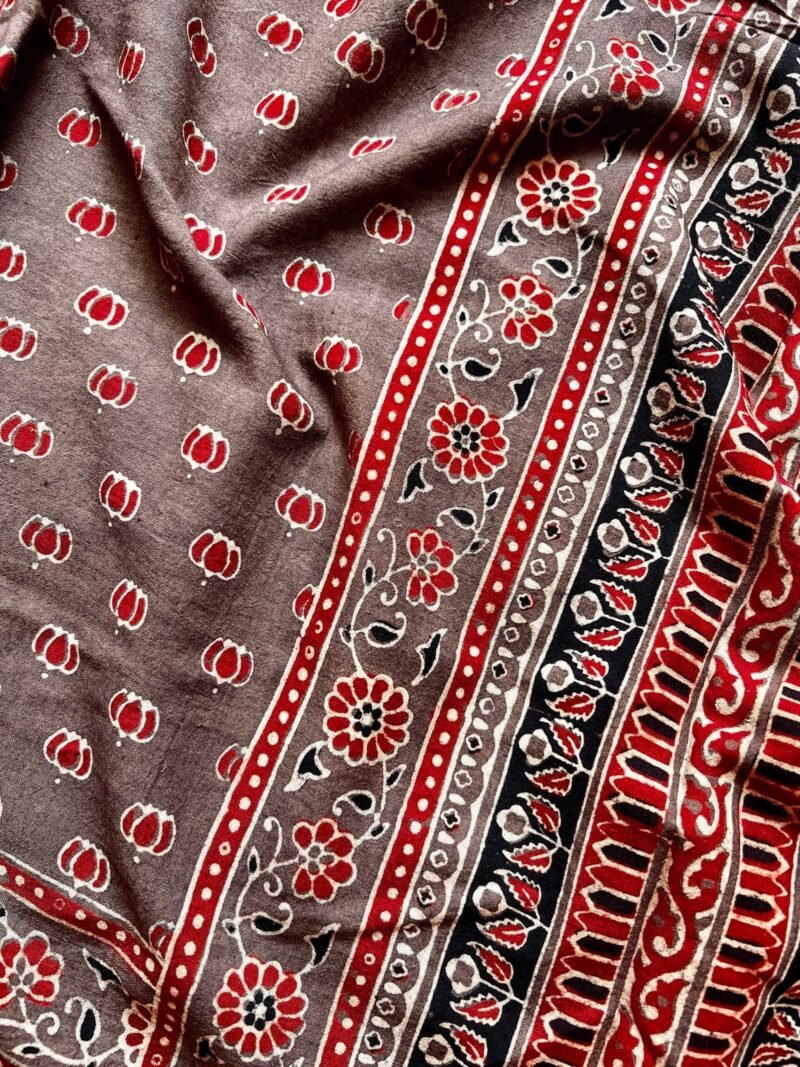 Ajrakh Handblock Printed Unstitched Suit - Image 4