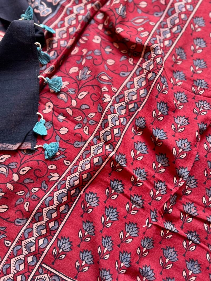 Ajrakh Handblock Printed Unstitched Suit - Image 2
