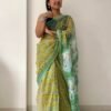 Sanganeri Handblock Printed Doria Saree