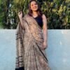 Bagru Handblock Printed Doria Saree