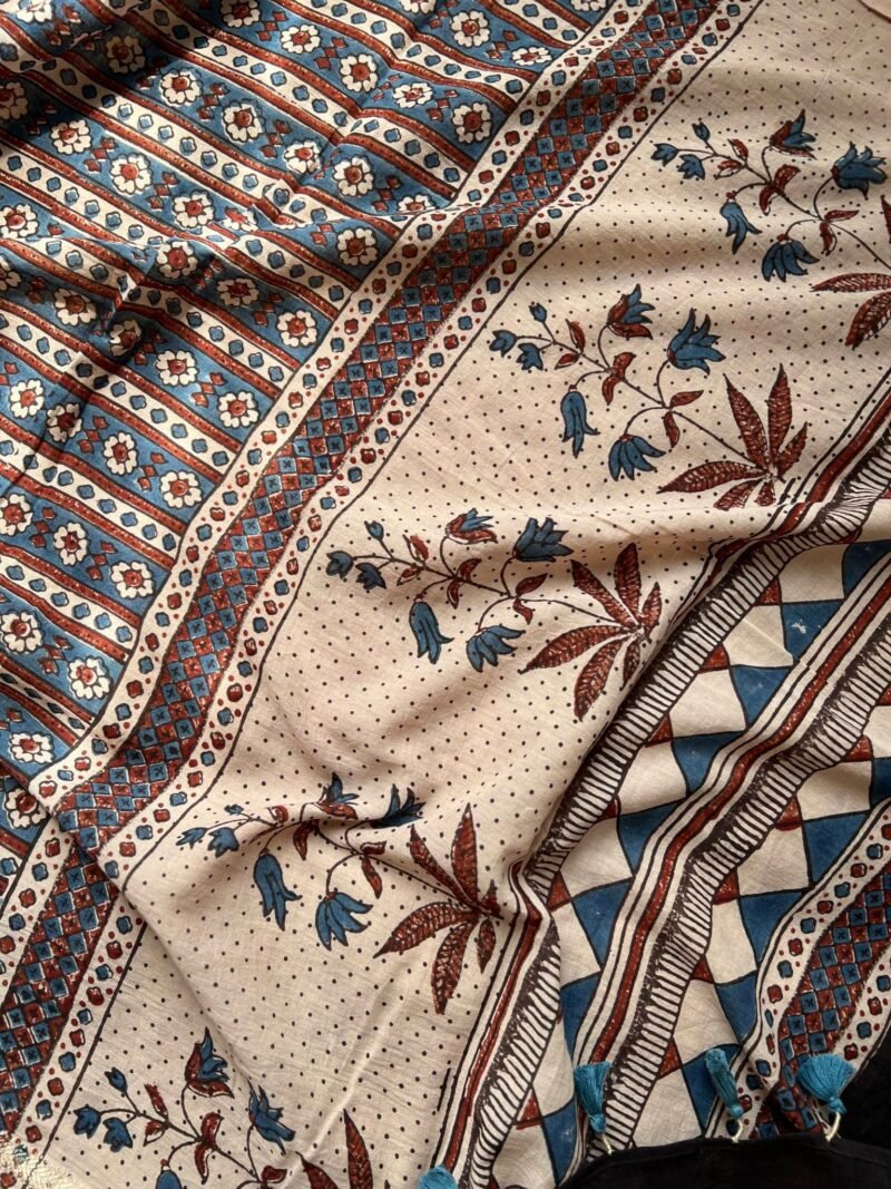 Ajrakh Handblock Printed Unstitched Suit - Image 3
