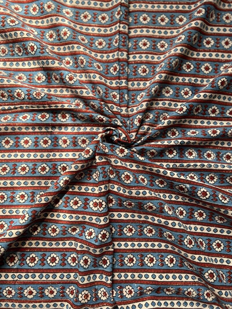 Ajrakh Handblock Printed Unstitched Suit - Image 6