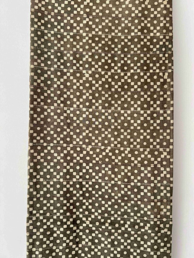 Ajrakh Khadi Handblock Printed Saree - Image 3