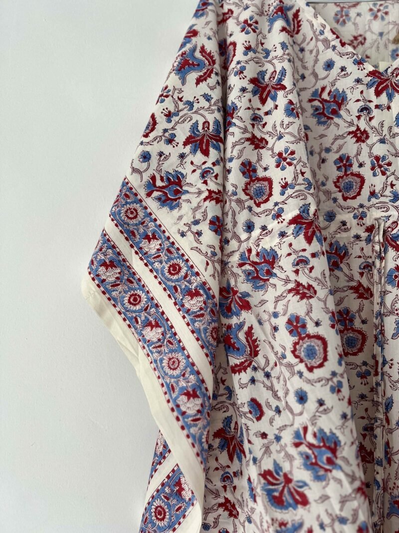Sanganeri Handblock Printed Kaftan - Image 3