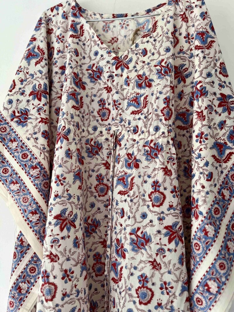 Sanganeri Handblock Printed Kaftan - Image 4