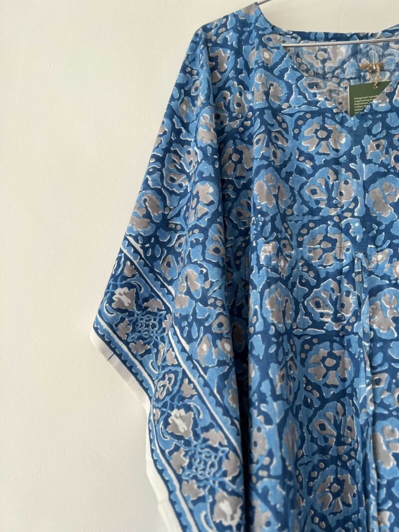Sanganeri Handblock Printed Kaftan - Image 2