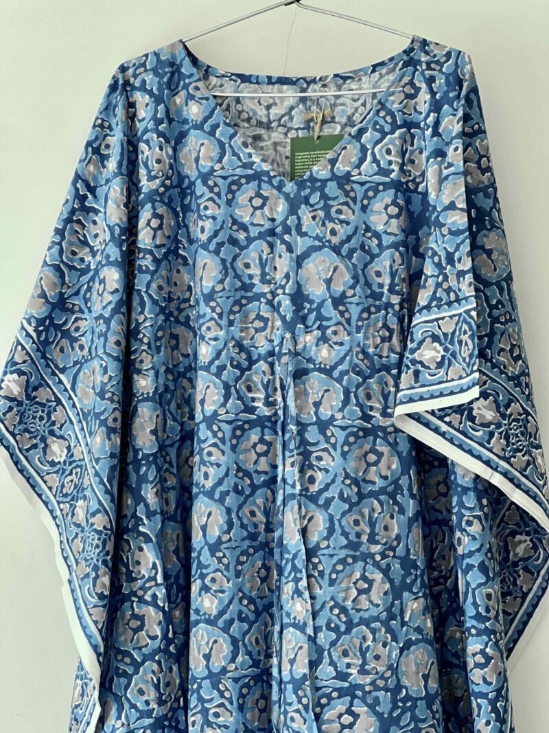Sanganeri Handblock Printed Kaftan - Image 5