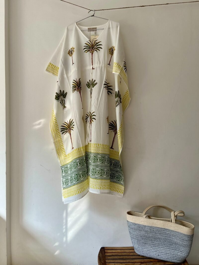 Sanganeri Handblock Printed Kaftan - Image 4