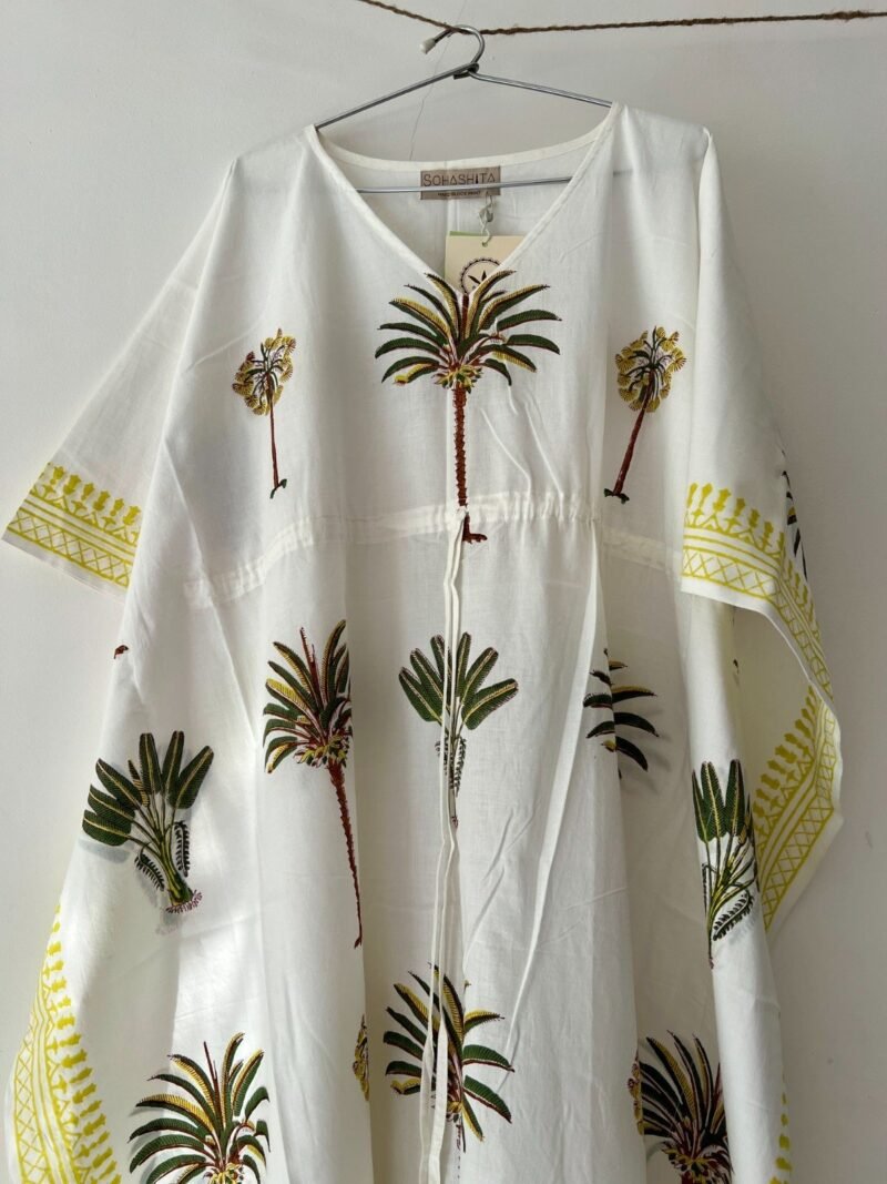 Sanganeri Handblock Printed Kaftan - Image 2