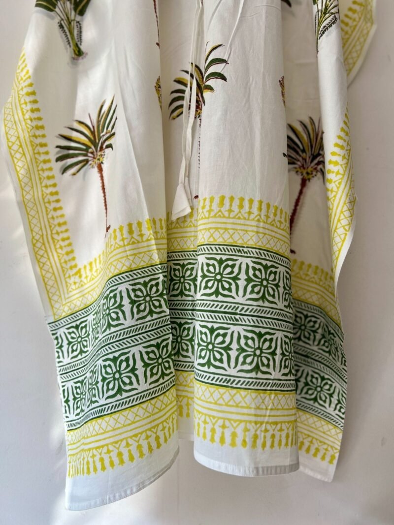 Sanganeri Handblock Printed Kaftan - Image 3