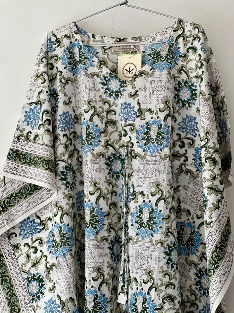 Sanganeri Handblock Printed Kaftan - Image 2