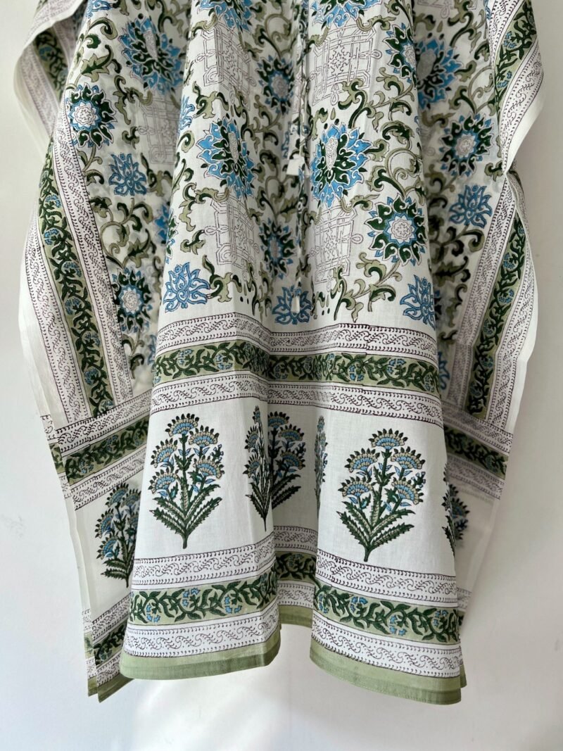 Sanganeri Handblock Printed Kaftan - Image 5