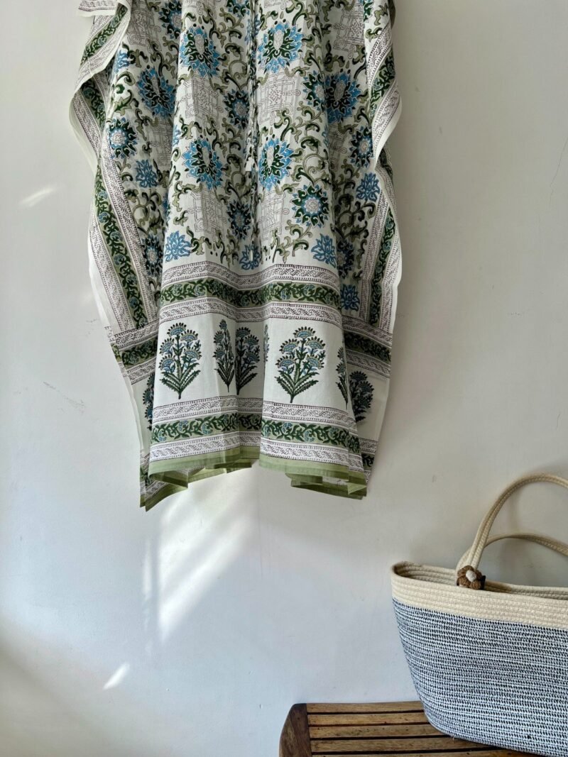 Sanganeri Handblock Printed Kaftan - Image 6