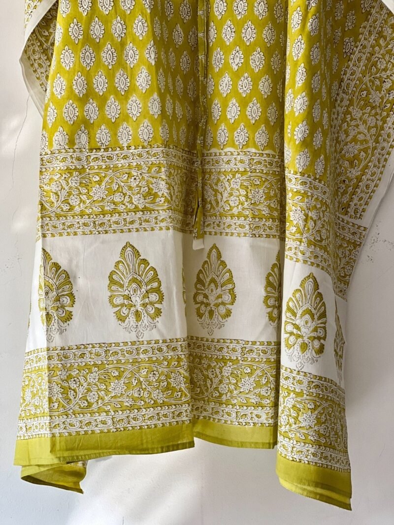 Sanganeri Handblock Printed Kaftan - Image 3