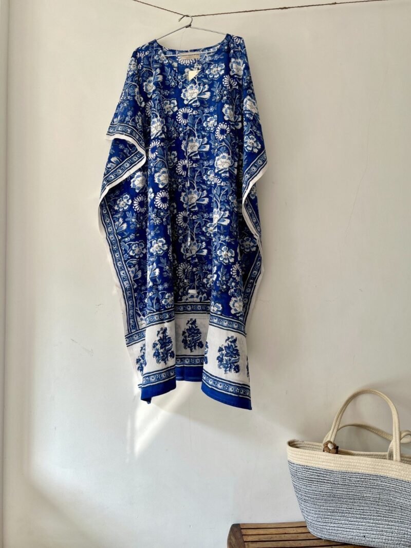 Sanganeri Handblock Printed Kaftan - Image 2