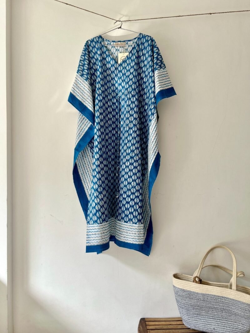 Sanganeri Handblock Printed Kaftan - Image 2