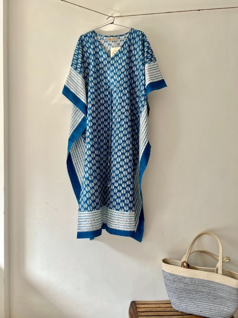 Sanganeri Handblock Printed Kaftan - Image 6