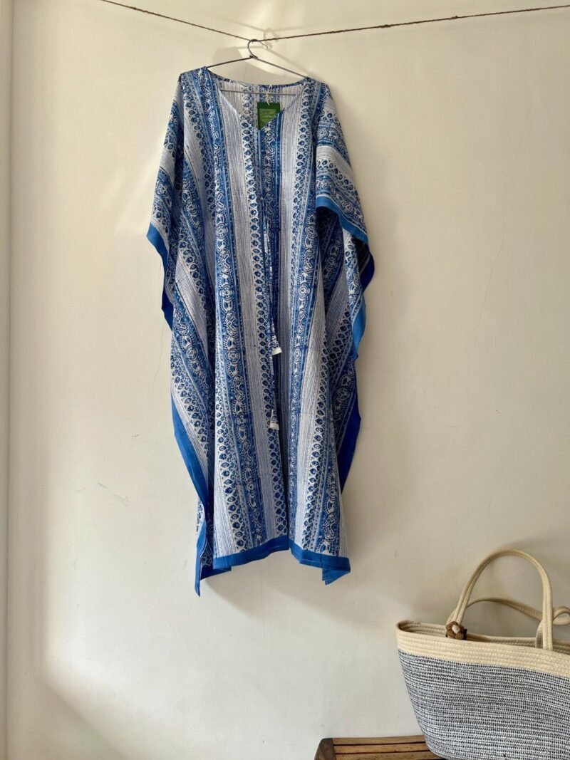 Sanganeri Handblock Printed Kaftan - Image 2