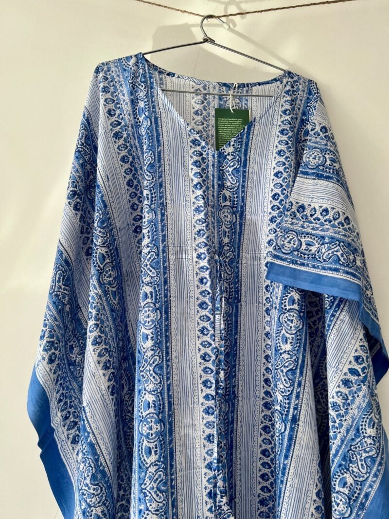 Sanganeri Handblock Printed Kaftan - Image 5