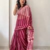 Dabu Handblock Printed Doria Saree