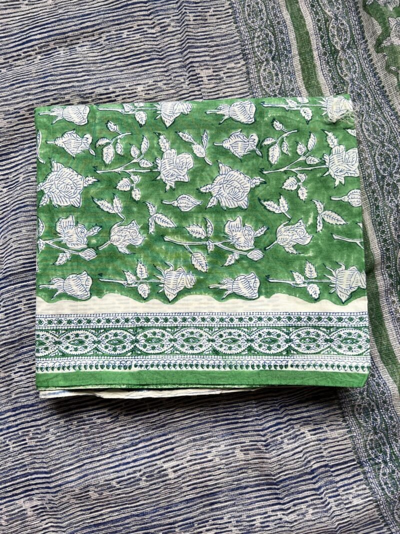 Sanganeri Handblock Printed Unstitched Suit - Image 4