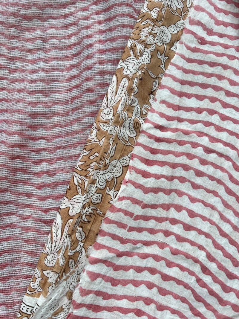Sanganeri Handblock Printed Unstitched Suit - Image 4