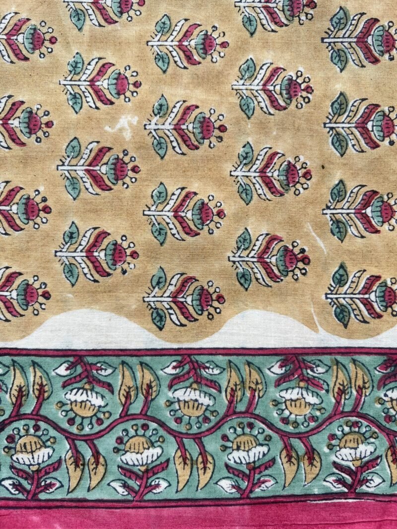 Sanganeri Handblock Printed Unstitched Suit - Image 4
