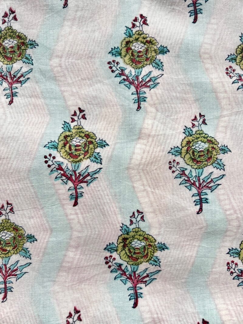 Sanganeri Handblock Printed Unstitched Suit - Image 3