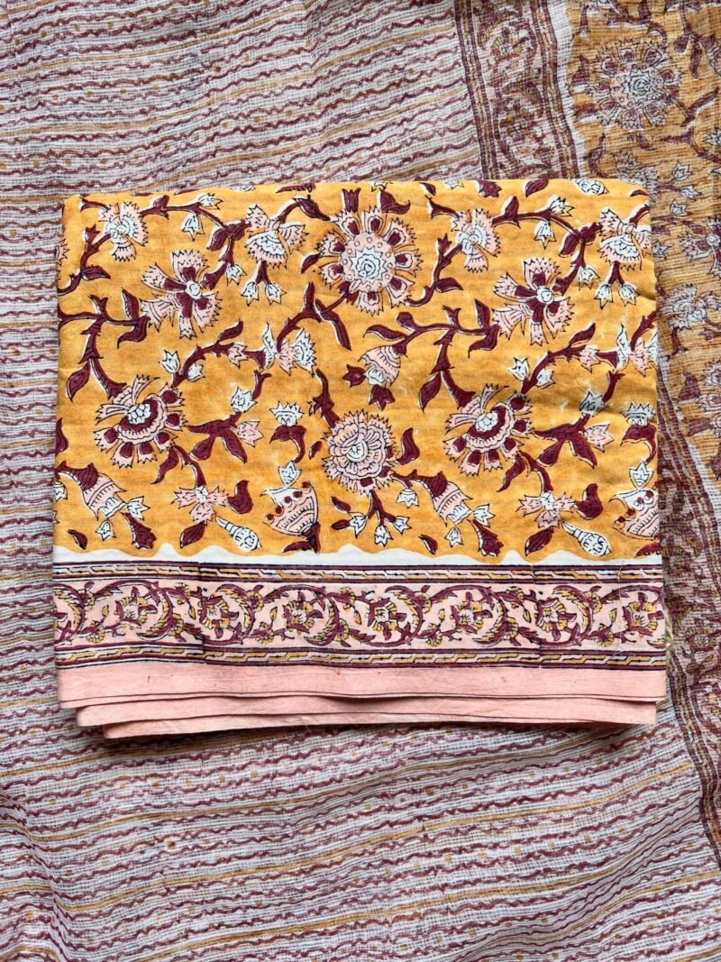 Sanganeri Handblock Printed Unstitched Suit - Image 4