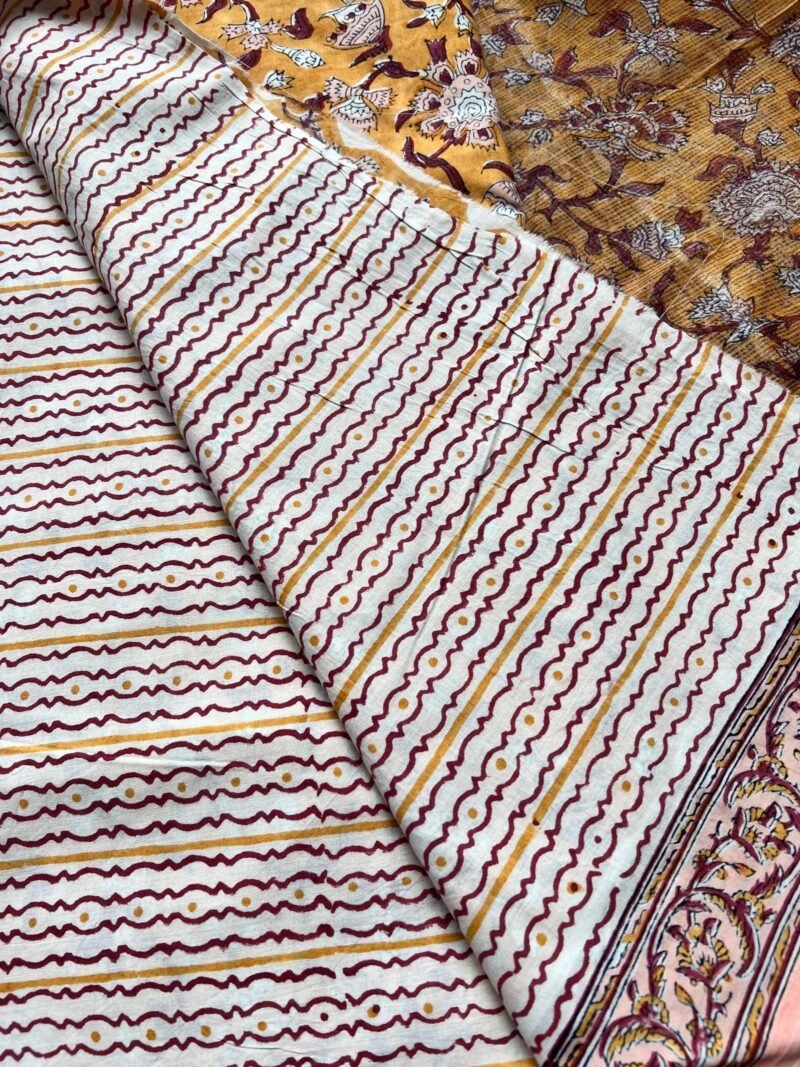 Sanganeri Handblock Printed Unstitched Suit - Image 2