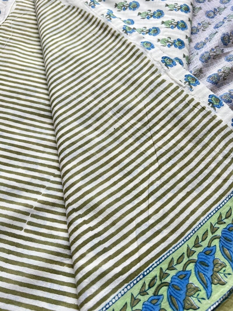 Sanganeri Handblock Printed Unstitched Suit - Image 2