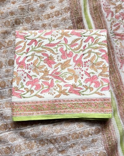 Sanganeri Handblock Printed Unstitched Suit