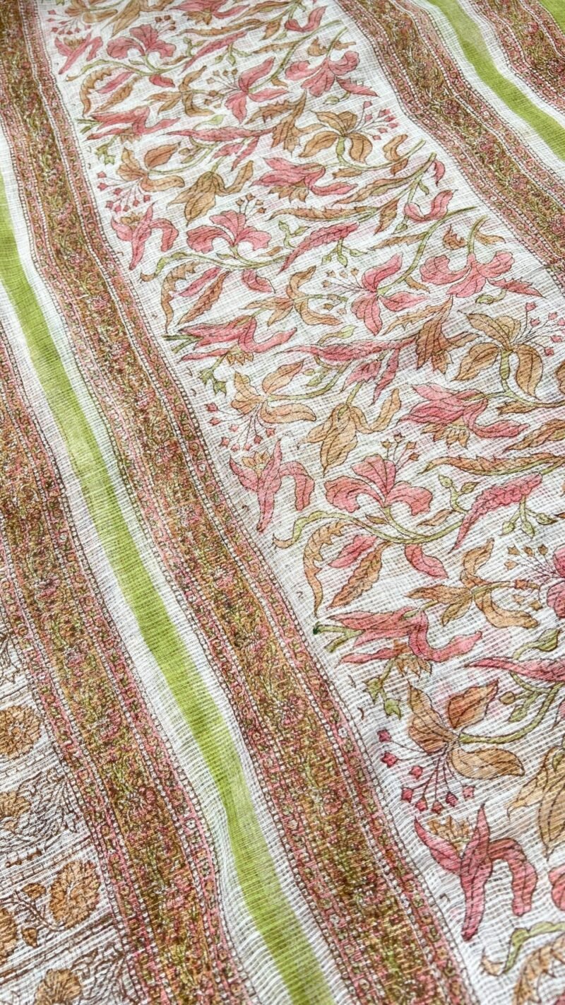 Sanganeri Handblock Printed Unstitched Suit - Image 3