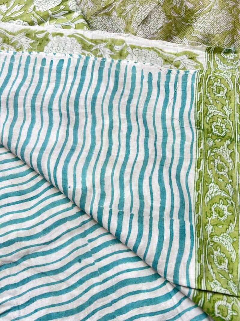 Sanganeri Handblock Printed Unstitched Suit - Image 2