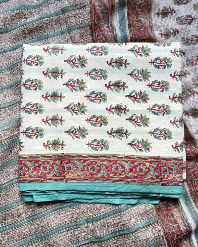 Sanganeri Handblock Printed Unstitched Suit