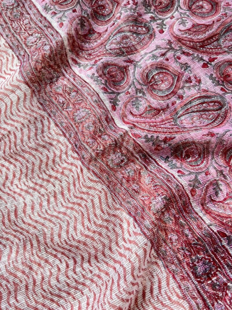 Sanganeri Handblock Printed Unstitched Suit - Image 6