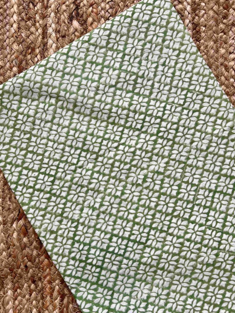 Sanganeri Handblock Printed Unstitched Suit 4 pc - Image 5