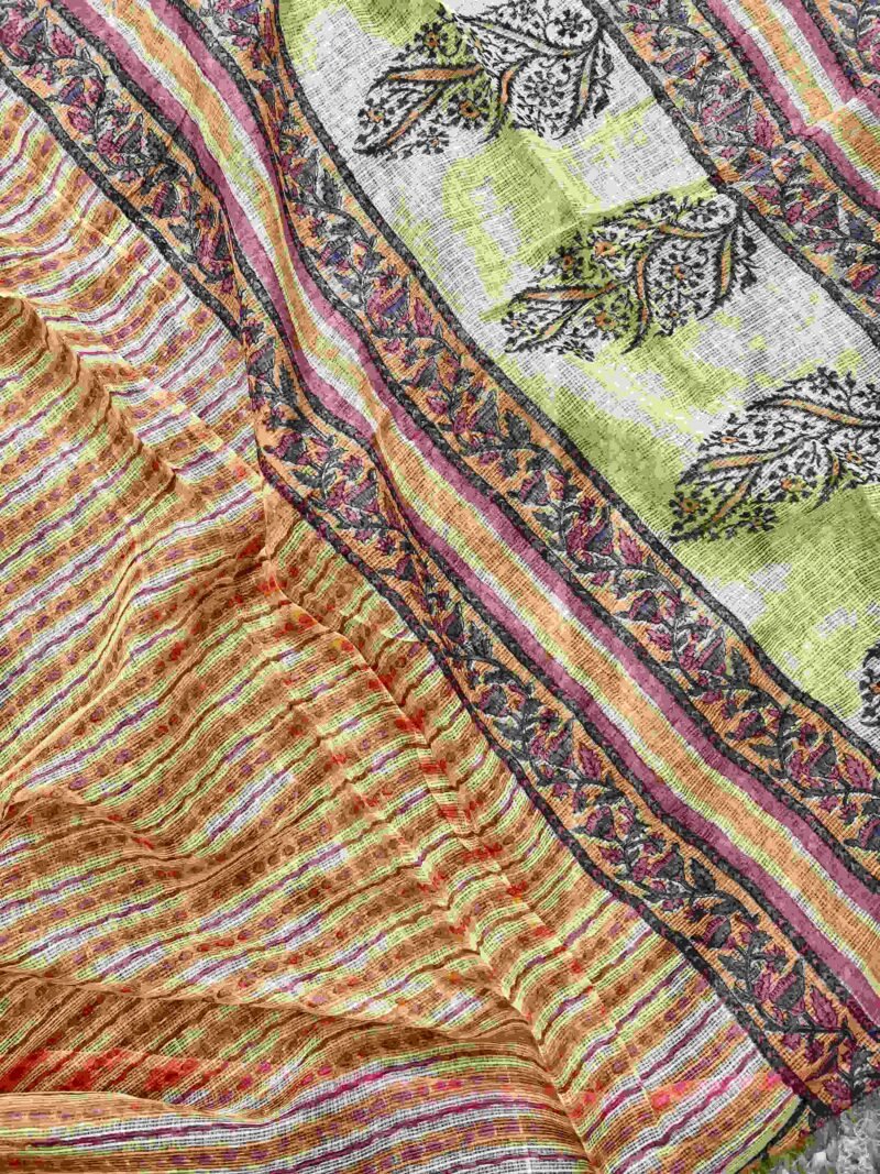 Sanganeri Handblock Printed Unstitched Suit 4 pc - Image 7