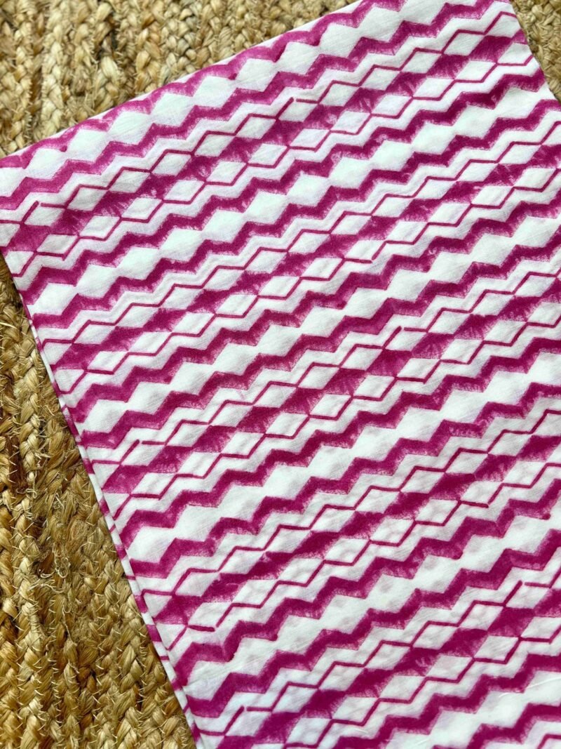 Sanganeri Handblock Printed Unstitched Suit 4 pc - Image 6