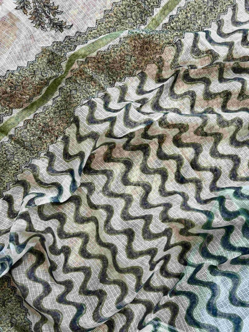 Sanganeri Handblock Printed Unstitched Suit 4 pc - Image 8